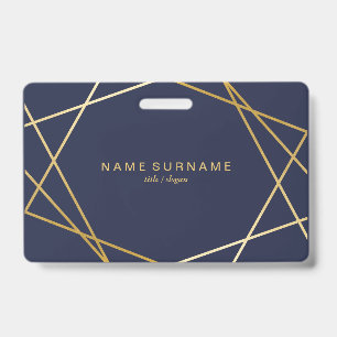 Moderne Minimalistische Eleganz Gold Geometrisch M Ausweis