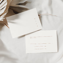 Moderne Minimalistische Elfenbein-RSVP-Karte