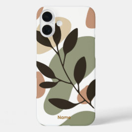 Moderne Minimalistische Erdtöne iPhone 16 Plus Hülle