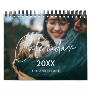 Moderne minimalistische Familienfoto 2027 Kalender