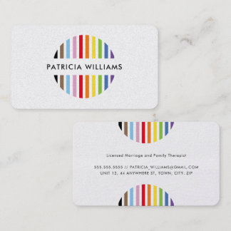 MODERNE MINIMALISTISCHE farbenfrohe Logo Regenboge Visitenkarte