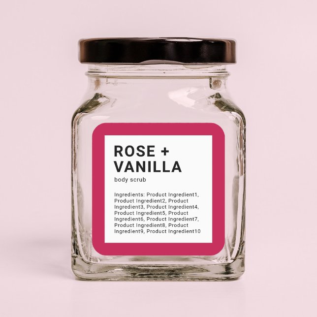 Moderne Minimalistische Farbzugabe Quadratischer Aufkleber (Von Creator hochgeladen)