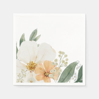 Moderne Minimalistische Farmhaus-Blumen Servietten