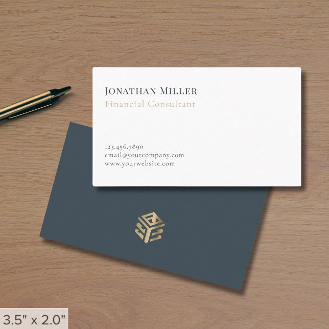 Moderne Minimalistische Finanzdienstleistungen Visitenkarte (Von Creator hochgeladen)
