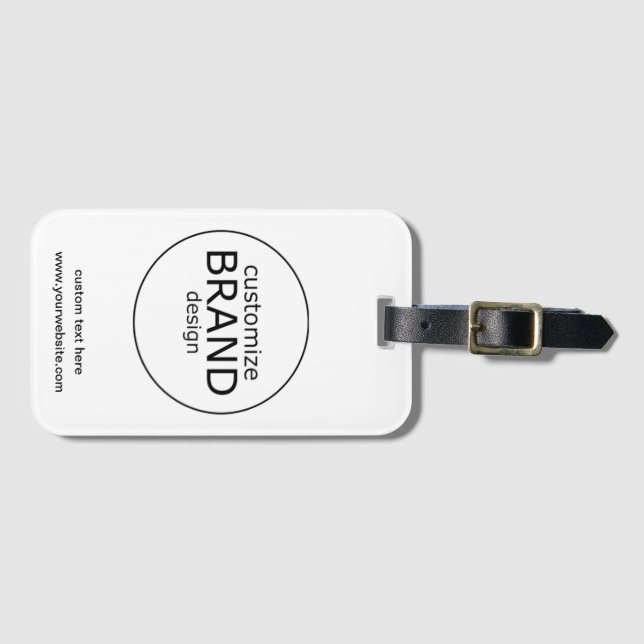 Moderne Minimalistische Firmenlogos Gepäckanhänger (Vorderseite (Horizontal))