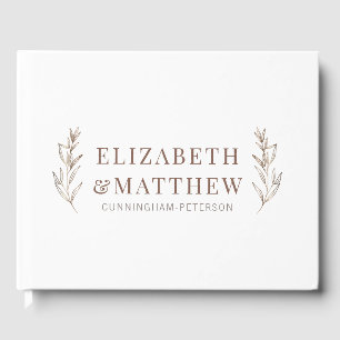 Moderne + Minimalistische Foliage Hochzeit Gästebuch