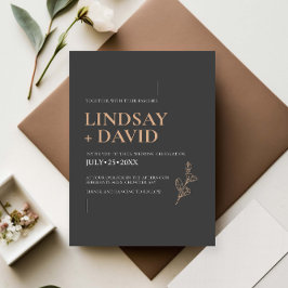 Moderne Minimalistische Folientechnik und Weißkohl Einladung