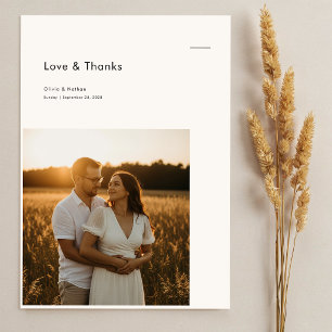 Moderne Minimalistische Foto Budget-Hochzeit Save The Date