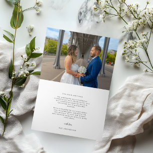 Moderne Minimalistische Foto-Collage-Hochzeit Dankeskarte