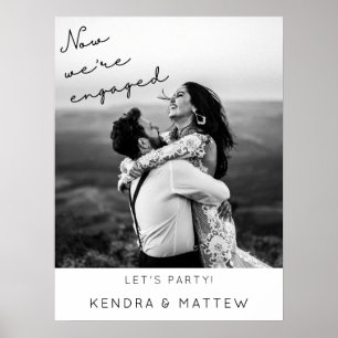 Moderne Minimalistische Foto-Engagement-Partei Wil Poster
