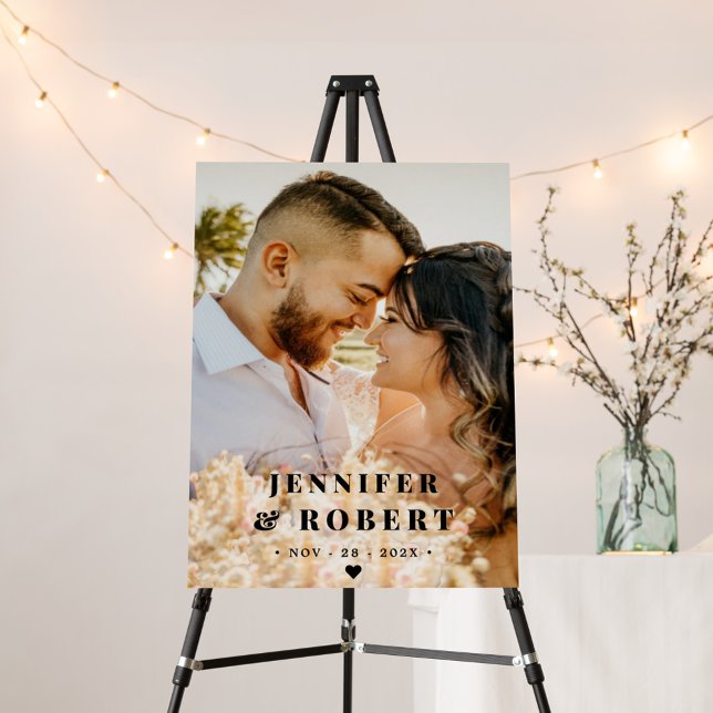 Moderne Minimalistische Foto Hochzeit Poster (Modern minimalist Photo Wedding Poster
)