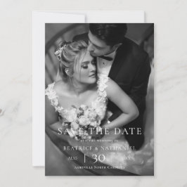 Moderne Minimalistische Foto-Hochzeit - Termin mer Save The Date