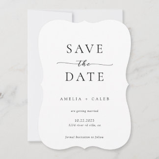 Moderne Minimalistische Foto-Hochzeitsständer Save The Date
