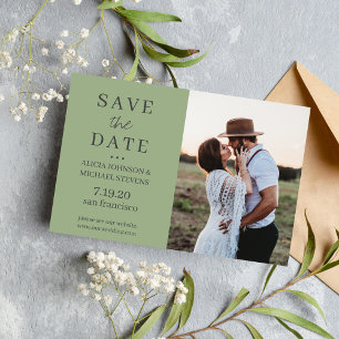 Moderne minimalistische Foto-Sage-Hochzeit-Speiche Fotodruck