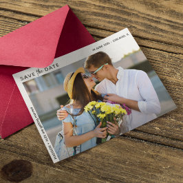Moderne Minimalistische Foto Save the Date Card