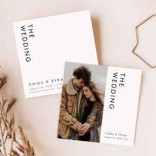 Moderne Minimalistische Foto Square Wedding Einladung