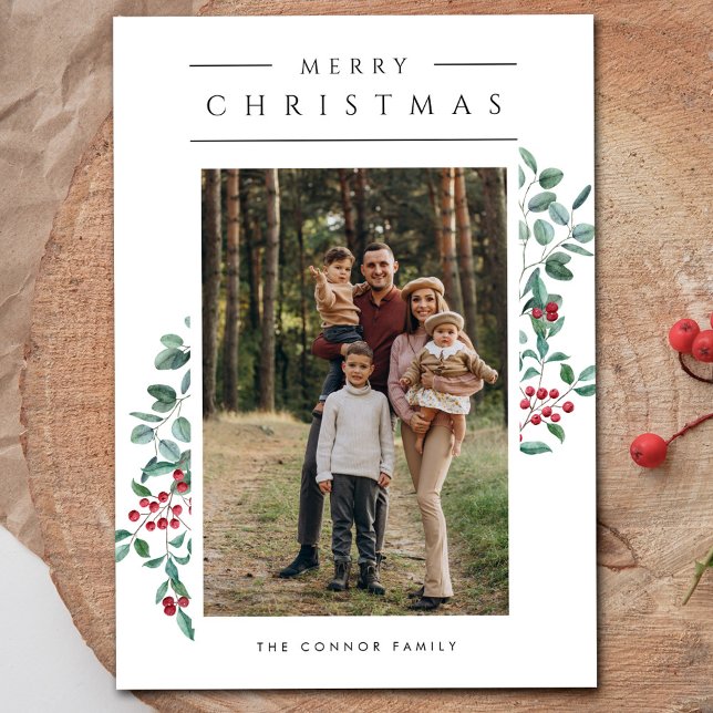 Moderne Minimalistische Fotocollage Frohe Weihnach Karte (Von Creator hochgeladen)