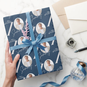 Moderne Minimalistische Fotografie zum 70. Geburts Geschenkpapier