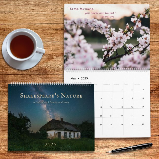 Moderne Minimalistische Fotoquotes Shakespeare Kalender (Von Creator hochgeladen)