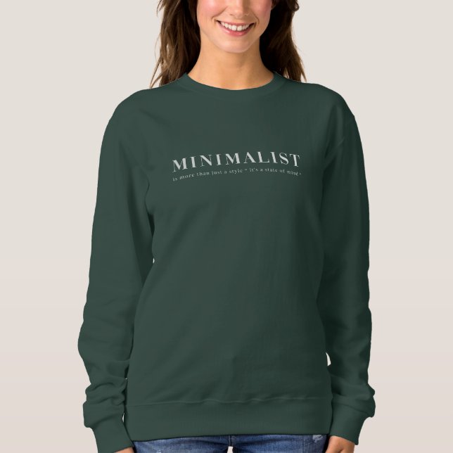 Moderne Minimalistische Frauen Trendy Stylish Whit Sweatshirt (Vorderseite)
