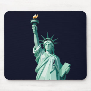 Moderne Minimalistische Freiheitsstatue Mousepad