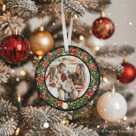 Moderne minimalistische Frohe Weihnachten Familien Ornament