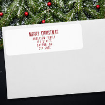 Moderne minimalistische Frohe Weihnachten Rücksend