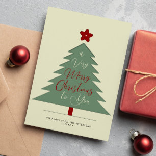 Moderne minimalistische frohe Weihnachtsschrift ei Feiertagskarte