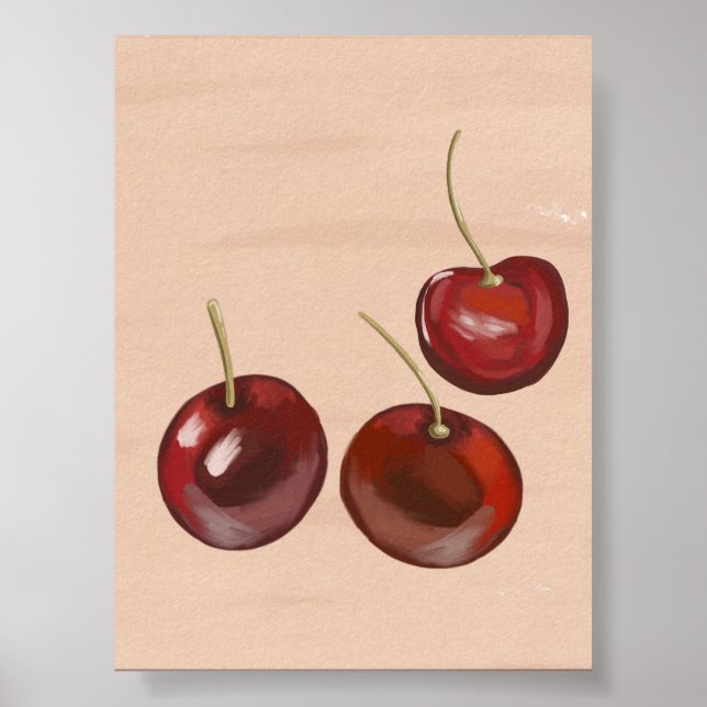 Moderne Minimalistische Fruchtkunst Poster (Vorne)