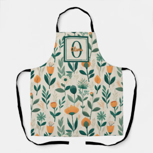 Moderne Minimalistische Frühlingsblumen Schürze