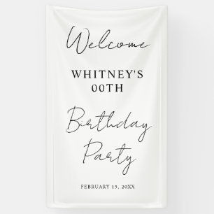 Moderne Minimalistische Geburtstagsparty Banner