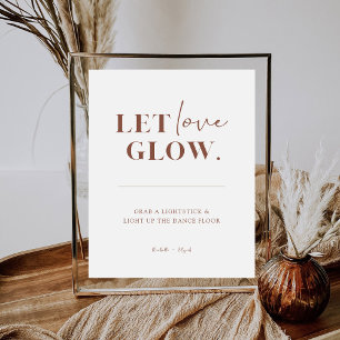 Moderne Minimalistische Gelassen Liebe Glühen Hoch Sockelschild
