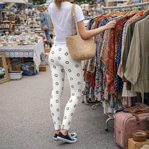 Moderne minimalistische gelbe Tupfenmuster  Leggings