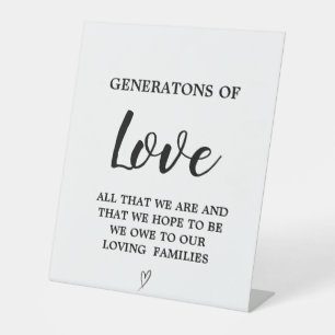Moderne minimalistische Generationen von Liebe Hoc Sockelschild