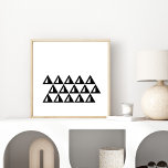Moderne Minimalistische Geometrie in Schwarz und W Poster<br><div class="desc">Modernes minimales skandinavisches Design Art Poster in Schwarz/Weiß</div>