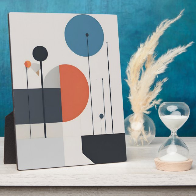 Moderne Minimalistische geometrische Abstrakte Kun Fotoplatte (Seite)