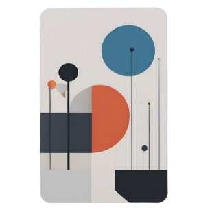 Moderne Minimalistische geometrische Abstrakte Kun Magnet