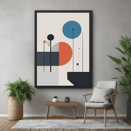 Moderne Minimalistische geometrische Abstrakte Kun Poster