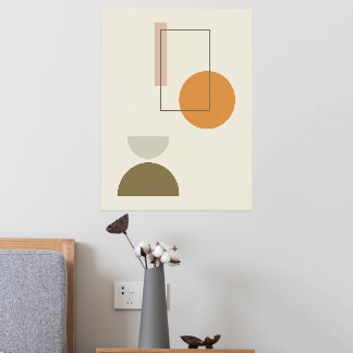 Moderne minimalistische geometrische Formen Zusamm Foliendrucke