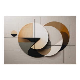 Moderne Minimalistische geometrische Kreise Abstra Fotodruck
