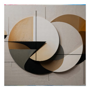 Moderne Minimalistische geometrische Kreise Abstra Poster