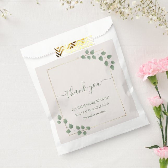 Moderne Minimalistische geometrische RahmenWedding Geschenktütchen (Versiegelt)