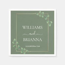 Moderne Minimalistische geometrische RahmenWedding Serviette