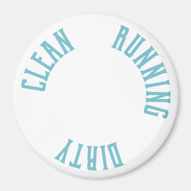 Moderne Minimalistische Geschirrspülmaschine saube Magnet (Vorne)