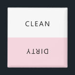 Moderne Minimalistische Geschirrspülmaschine Saube Magnet<br><div class="desc">Moderner,  minimalistischer pastellrosa Geschirrspüler,  sauber oder schmutzig Magnet für die Anzeige von Geschirr in der Zuhause-Küche.</div>