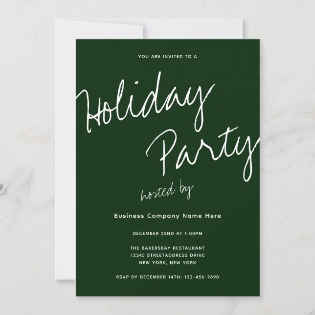 Moderne Minimalistische Gesellschaft Typografie Ho Einladung (Vorderseite)
