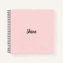 Moderne minimalistische Gestaltung in Shine Pink Notizbuch