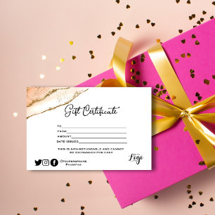 Moderne minimalistische Gold-Glitter-Geschenkkarte Visitenkarte