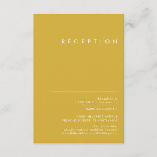 Moderne Minimalistische Gold Hochzeitskarte Begleitkarte