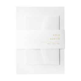 Moderne Minimalistische Gold Schriftart Einladung  Einladungsbanderole